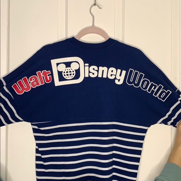 Disney Parks Spellout Stripe Retro Tee - Picture 7 of 7